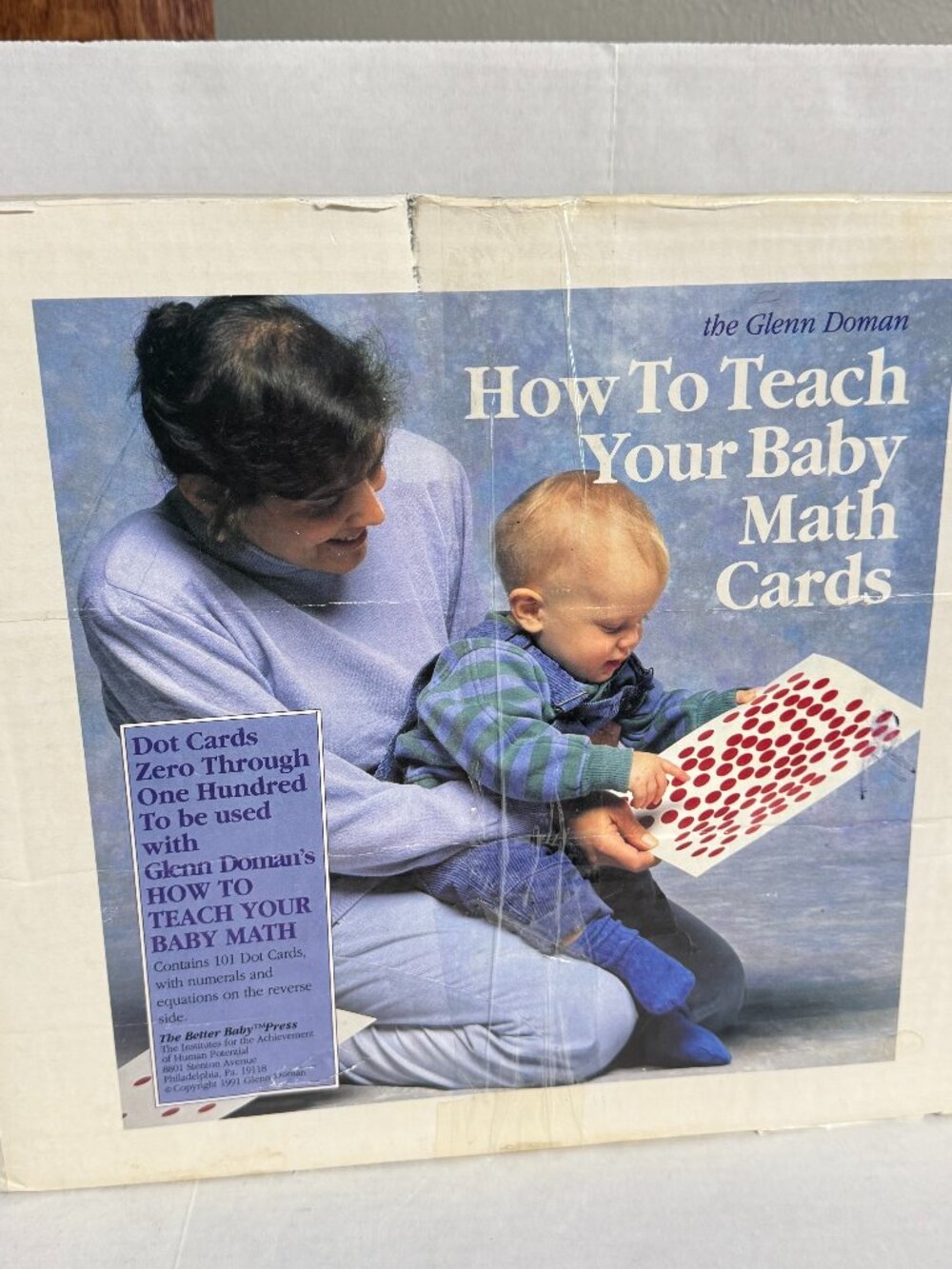 Complete How To Teach Your Baby Math Glenn Doman 100 Dot Numeral Cards Set 1980